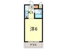 北昭和福富マンション 1Kの間取り