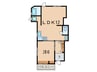 ドミ－ル東芦屋 1LDKの間取り