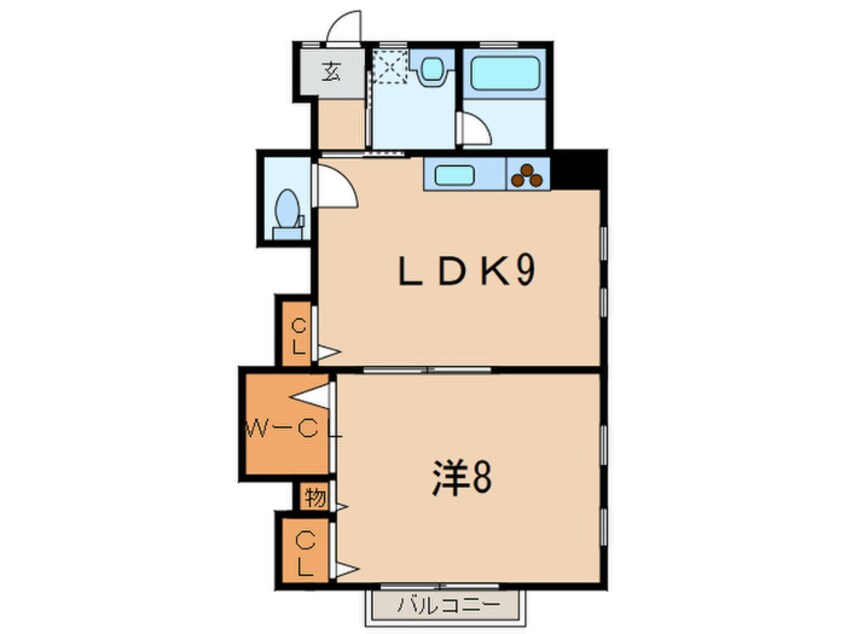 間取図 ドミ－ル東芦屋