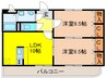 グランル－ジュ 2LDKの間取り