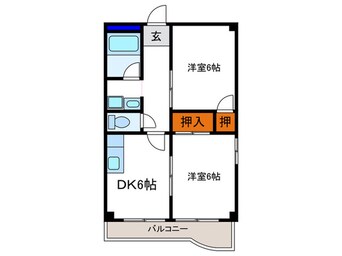 間取図 ハイデンス北大路