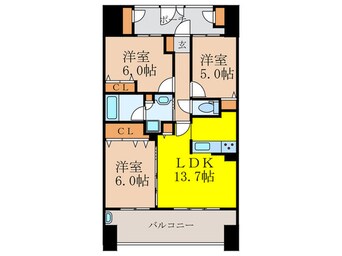 間取図 ｸﾞﾗﾝﾌｧｰｽﾄ千里桃山台8号棟(205)