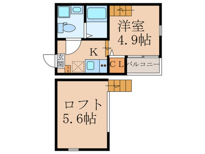 間取図 ハーモニーテラス豊後橋町A