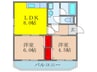 リビングサロンビル 2LDKの間取り