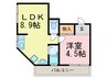 西明石サンライズマンション 1LDKの間取り
