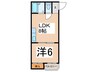エンパイヤシティ 1LDKの間取り