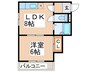 エンパイヤシティ 1LDKの間取り