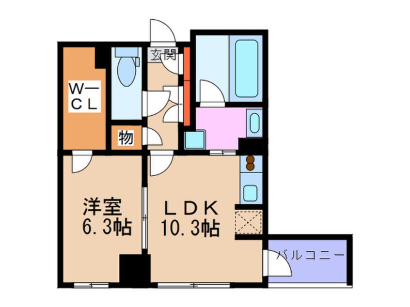 間取図 ア－デンタワ－福島ウエスト