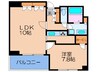 ア－デンタワ－福島ウエスト 1LDKの間取り