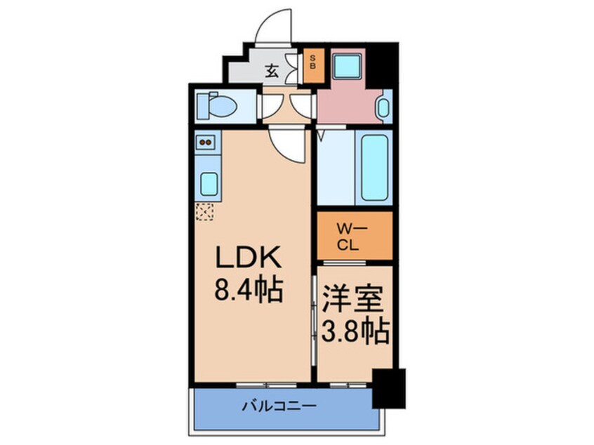 間取図 ｴｽﾘｰﾄﾞﾚｼﾞﾃﾞﾝｽ梅田ﾏｰｸｽ