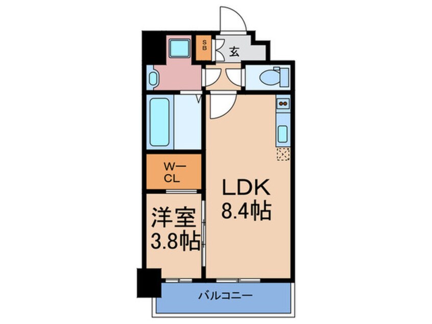 間取図 ｴｽﾘｰﾄﾞﾚｼﾞﾃﾞﾝｽ梅田ﾏｰｸｽ