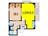 プチＭＩＫＡＧＥ１５１ 1LDKの間取り
