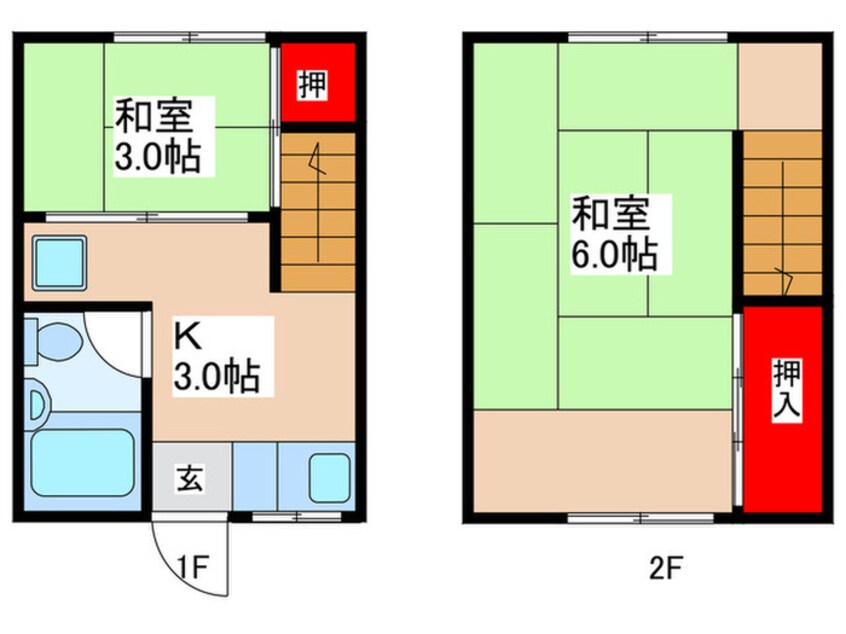 間取図 天王寺区舟橋町の家