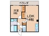 アクエルド仁王門 1LDKの間取り