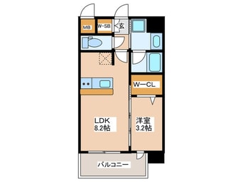 間取図 仮)ﾚｵﾝｺﾝﾌｫｰﾄ九条ｱﾙﾊﾞ(304)