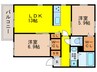 Ｃａｓａ山坂 2LDKの間取り