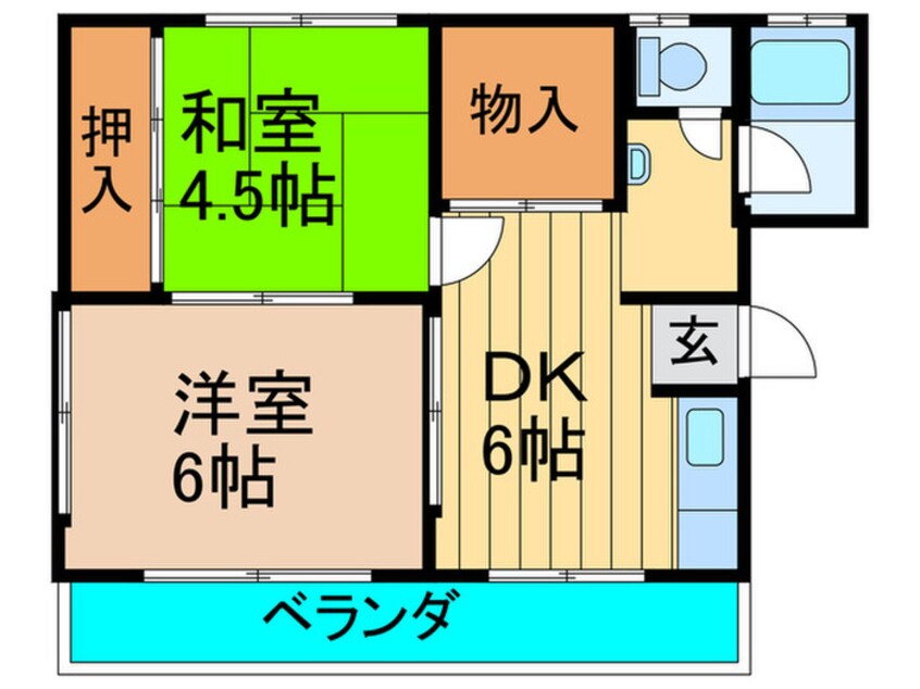 間取図 翠香園コーポ百合Ｎｏ１