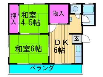 間取図 翠香園コーポ百合Ｎｏ１