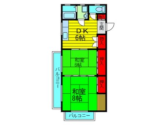 間取図 翠香園コーポ百合Ｎｏ２