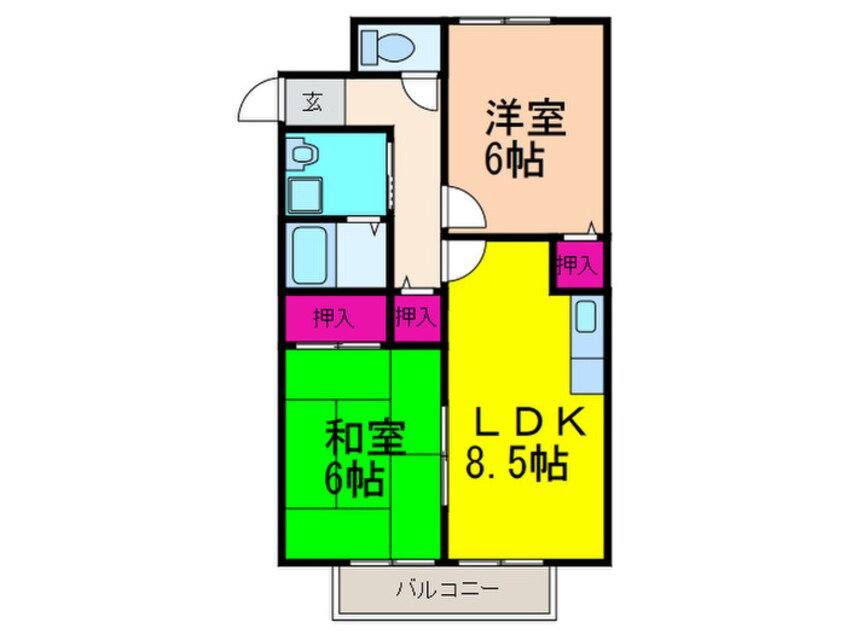 間取図 レインボーハイツ