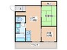 華岡ﾏﾝｼｮﾝ 2LDKの間取り