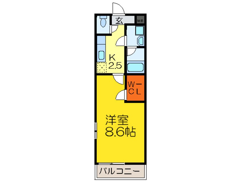 間取図 リバ－サイド東久宝寺八番館