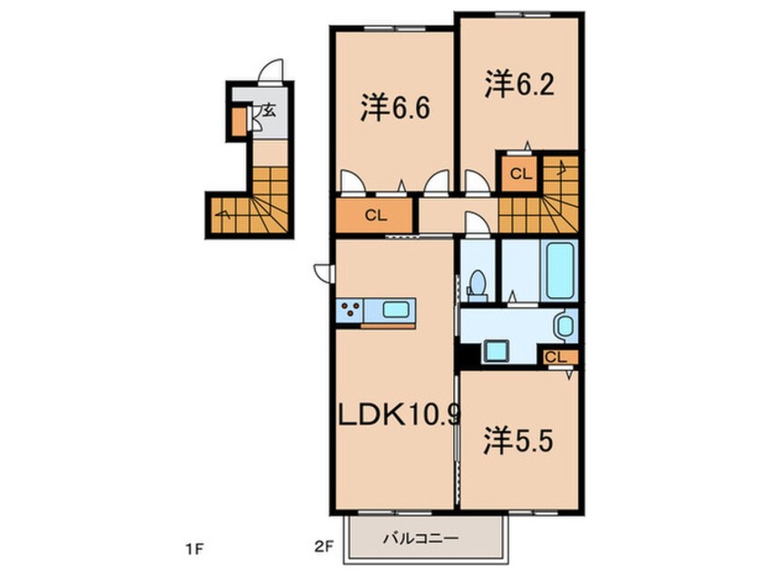 間取図 セレニティ猪名寺