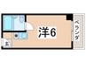 アベノサンク 1Rの間取り