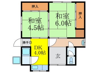 間取図 大冠町1丁目貸家（南西）