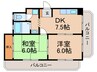 川原ビル 2DKの間取り