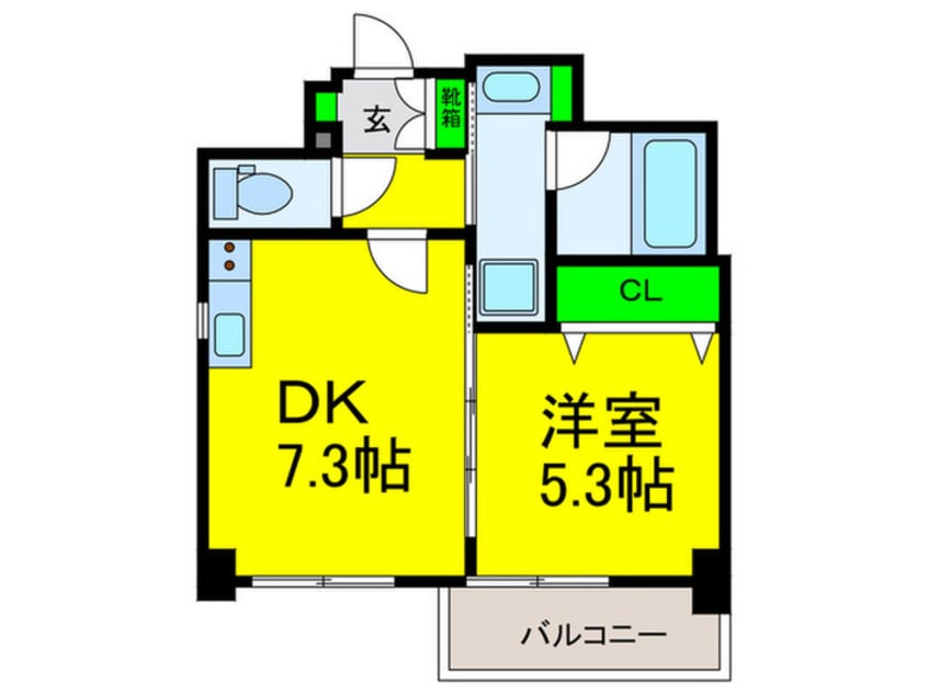 間取図 ｴｽﾃﾑｺｰﾄ難波Ⅵｴﾝﾄ(1004)