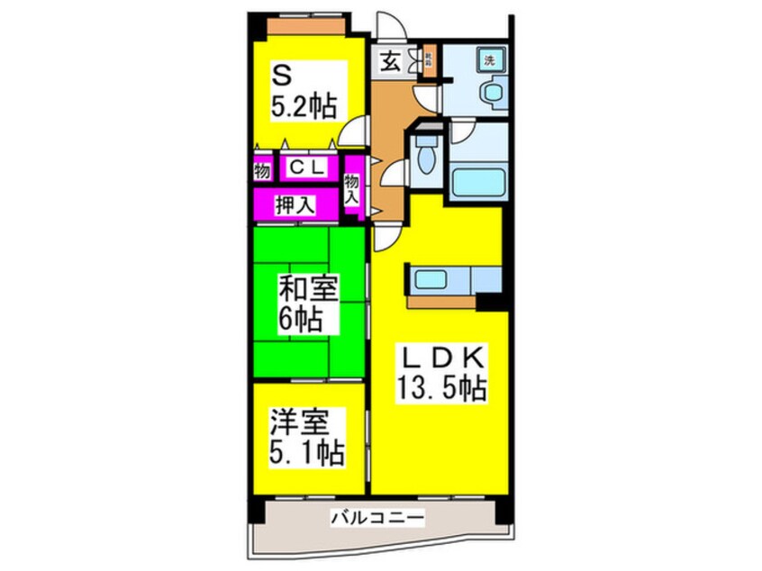 間取図 シャルマン和泉