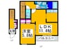 エトワ－ル桜 1LDKの間取り