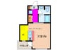 エムズコート 1Kの間取り
