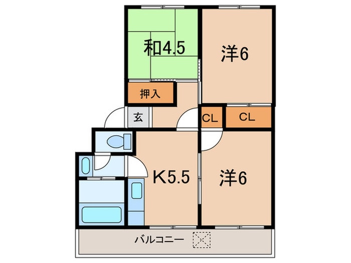 間取り図 ル・シェルブルーはりま