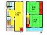 谷口様貸家 2LDKの間取り