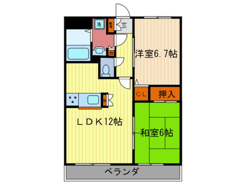 間取図 アビエンテ大藪