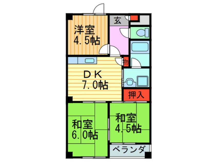 間取図 ハイクレスト宮之阪