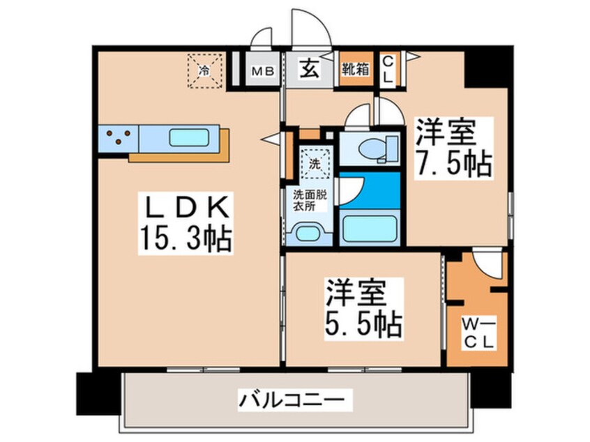 間取図 パンドノール住吉大社