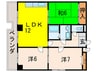 宝塚シャンテリ－ハイツ 3LDKの間取り