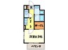 プライマル西宮夙川 1Kの間取り