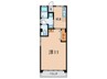 六甲マンション 1Kの間取り