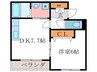 ベルテ長岡京 1DKの間取り