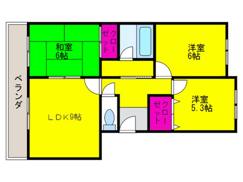 間取図 フィールタウン２号館