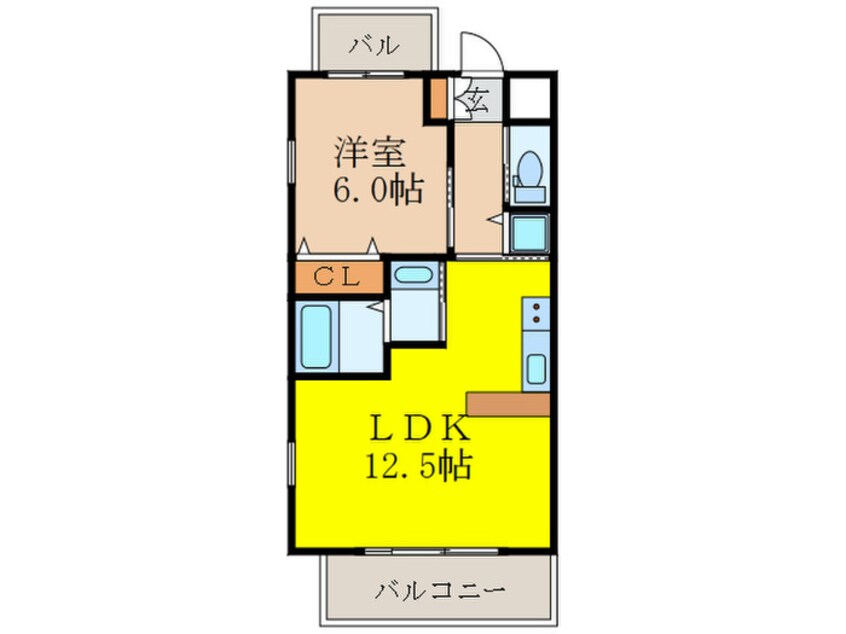 間取図 スプランディッド新大阪キャトル