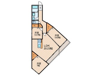 間取図 ＭＥＳＳＡＧＥ苦楽園三番町