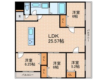 間取図 ＭＥＳＳＡＧＥ苦楽園三番町