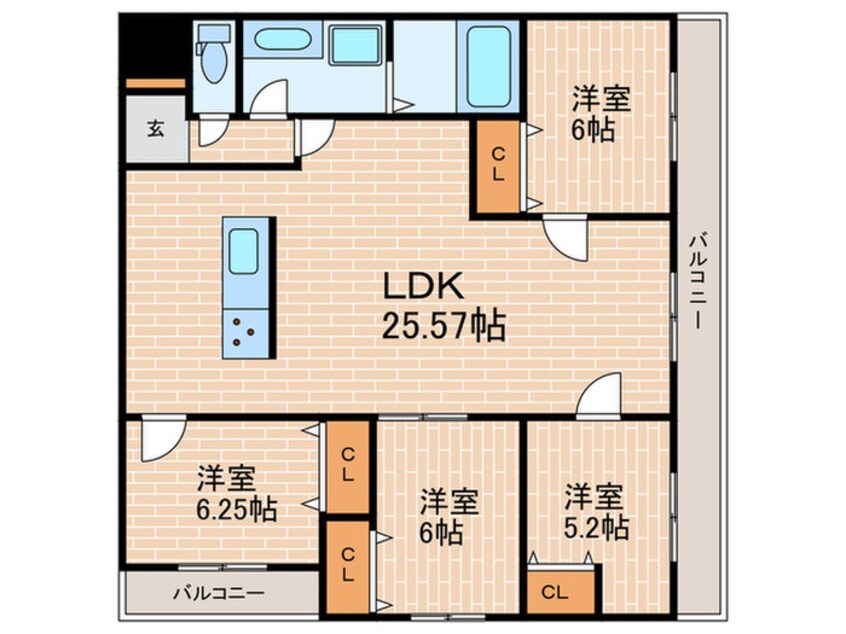 間取図 ＭＥＳＳＡＧＥ苦楽園三番町