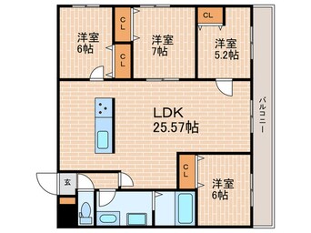 間取図 ＭＥＳＳＡＧＥ苦楽園三番町