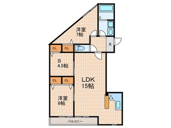 間取図 ＭＥＳＳＡＧＥ苦楽園三番町